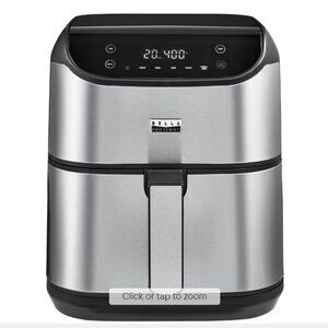 Bella Pro Series - 6-qt. Digital Air Fryer with Stainless Finish - Stainless Ste